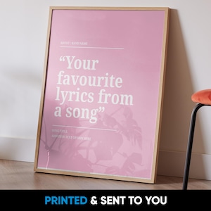 Impression paroles personnalisées rose - première danse - affiche d'art mural chanson - affiche paroles - oeuvre d'art murale paroles - affiche citation personnalisée rose blanc - chanson personnalisée