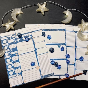 Enchanting Night Themed DND Character Sheet Printable Digital Download