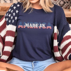 Made in America Shirt, 4th of July USA Flag Tee, Patriotic T-Shirt for Men & Women, Independence Day TShirt, Memorial Day Gift for Him,Her