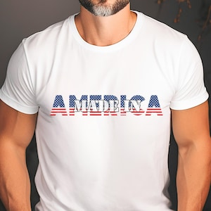 Made in America Shirt, 4th of July USA Flag Tee, Patriotic T-Shirt for Men & Women, Independence Day TShirt, Memorial Day Gift for Him,Her
