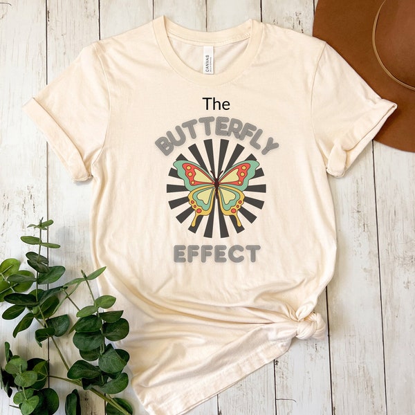 Vintage Butterfly Effect T-Shirt, Vintage t-shirt, Colorful Retro shirt, Retro Shirt, Gifting Shirt for Women, Inspirational Retro-Shirt