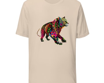 T-shirt Jaguar Alebrije : T-shirt unisexe d'art populaire mexicain
