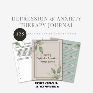 Therapy Journal Mental Health Journal Anxiety Journal Depression Therapy Wellness Journal Mental Health Tracker