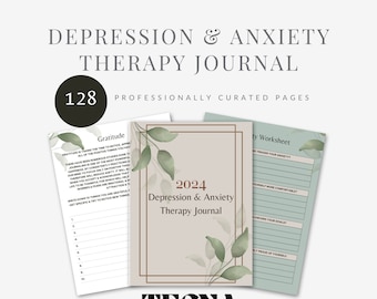 Therapy Journal Mental Health Journal Anxiety Journal Depression Therapy Wellness Journal Mental Health Tracker