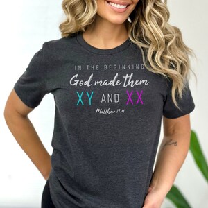 Creation, Gender, Faith, Jesus Gift, Christian Shirt, Religious Gifts, Gift for Christians, Gift for Her, Gift for Women, Gift Shirt,Genesis