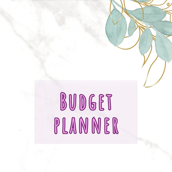 Pdf Budget Planner COVER