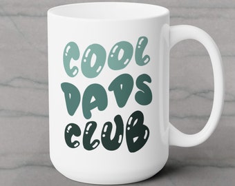 Cool Dads Club-mok, koffiemok voor papa, cadeau idee nieuwe vader, papa broer kerst verjaardag vaders dag aanwezig zwangerschap aankondiging