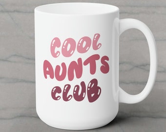 Cool Aunts Club-mok, koffiemok voor tante, nieuwe tante cadeau-idee, tante zus kerstverjaardag, Moederdagcadeau, zwangerschapsaankondiging
