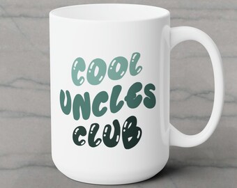 Cool Uncles Club-mugg, kaffemugg för farbror, presentidé för ny farbror, farbror, jul, födelsedag, fars dag-present, graviditetsmeddelande