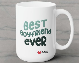 Bästa pojkvän någonsin mugg, kaffemugg för pojkvän, pojkvän presentidé alla hjärtans dag mugg jul födelsedag årsdagspresent kopp för honom