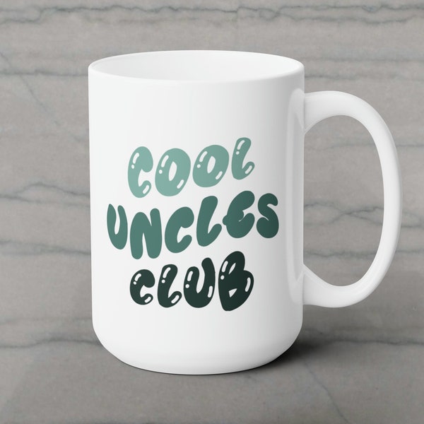 Cool Uncles Club Mug, Coffee Mug for Uncle, New Uncle Gift Idea, Uncle Brother Christmas Birthday Fathers Day Present Pregnancy Announcement