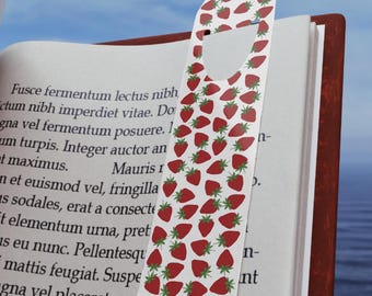 Strawberry Bookmark, Metal Fruit Bookmark, Cottegecore Aesthetic Summer Bookmark for Reader, Book Lover Gift, Cute Bookish Gift for Birthday