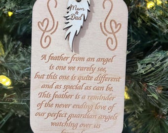 Personalisierte Gedenkverzierung, Engelsfeder Sympathiegeschenk