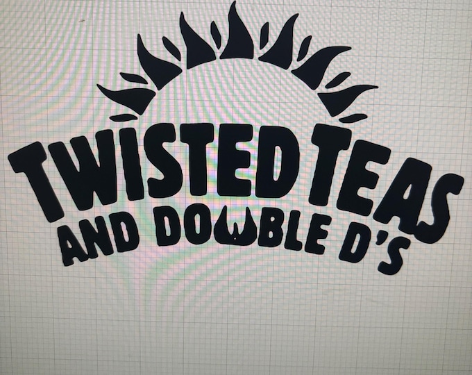 Twisted and double 10 inch vinyl vehicle window decal