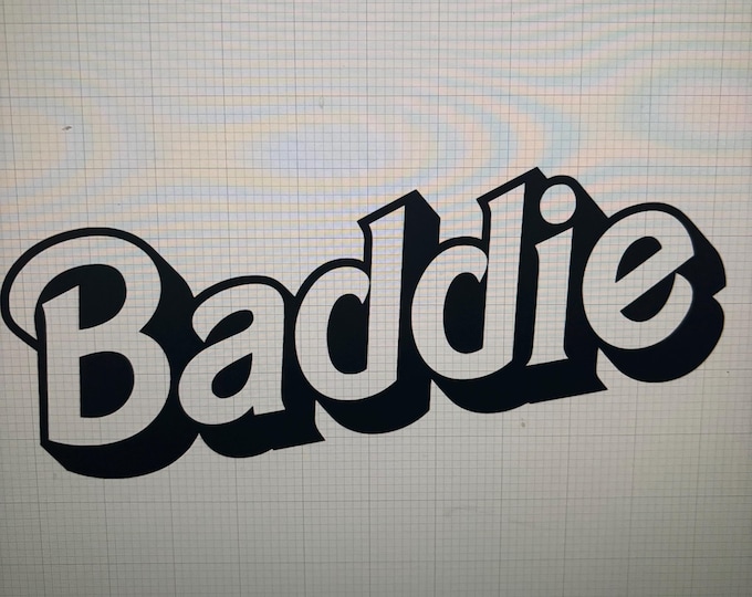Baddie vinyl vehicle window decal