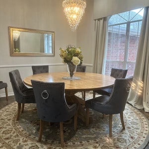 Handcrafted Round Wood Dining Table – Made Just for You – Extra Chunky Round Dining Table