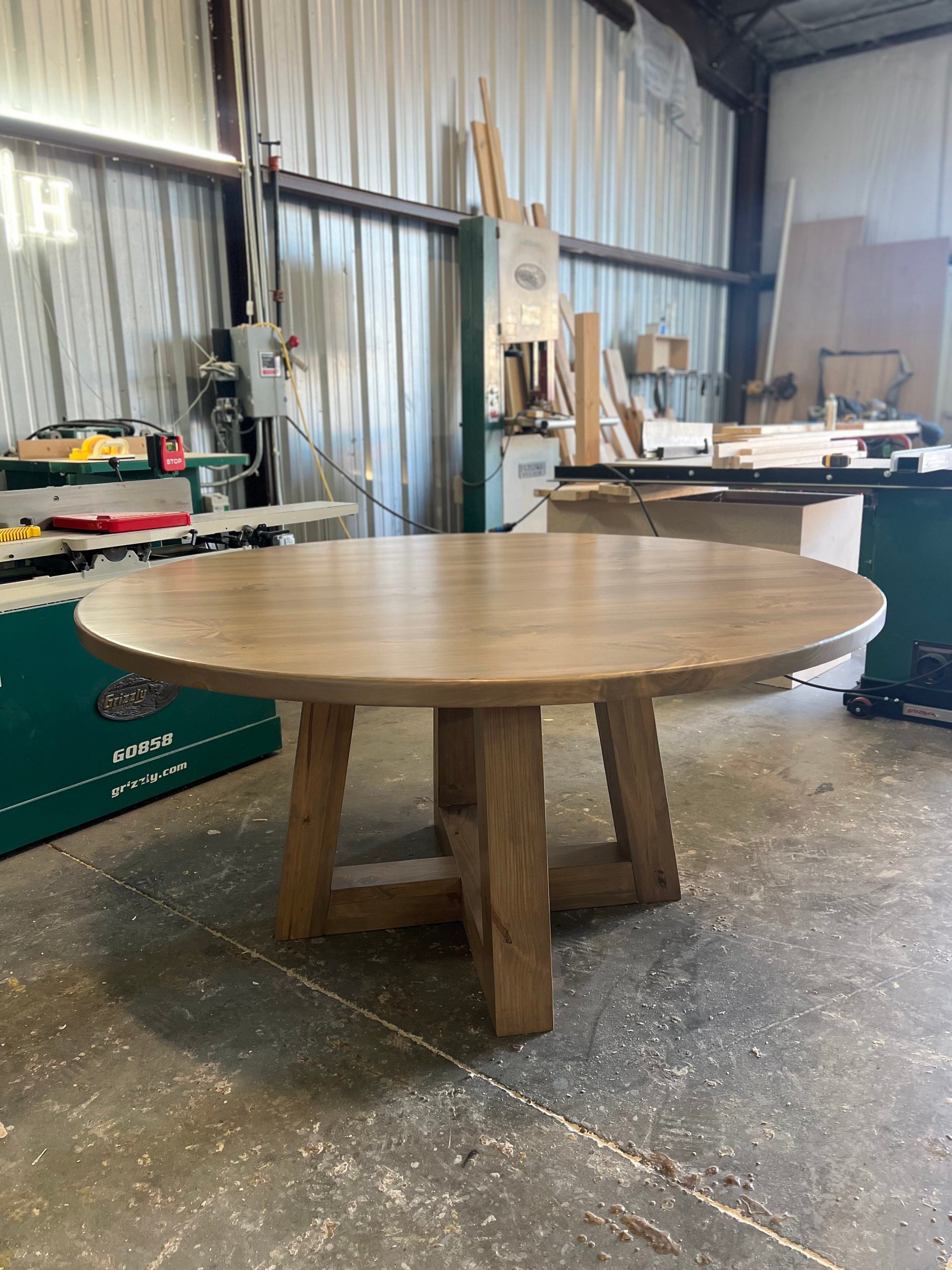 Eastern White Pine Round Dining Table Handmade Hardwood Etsy