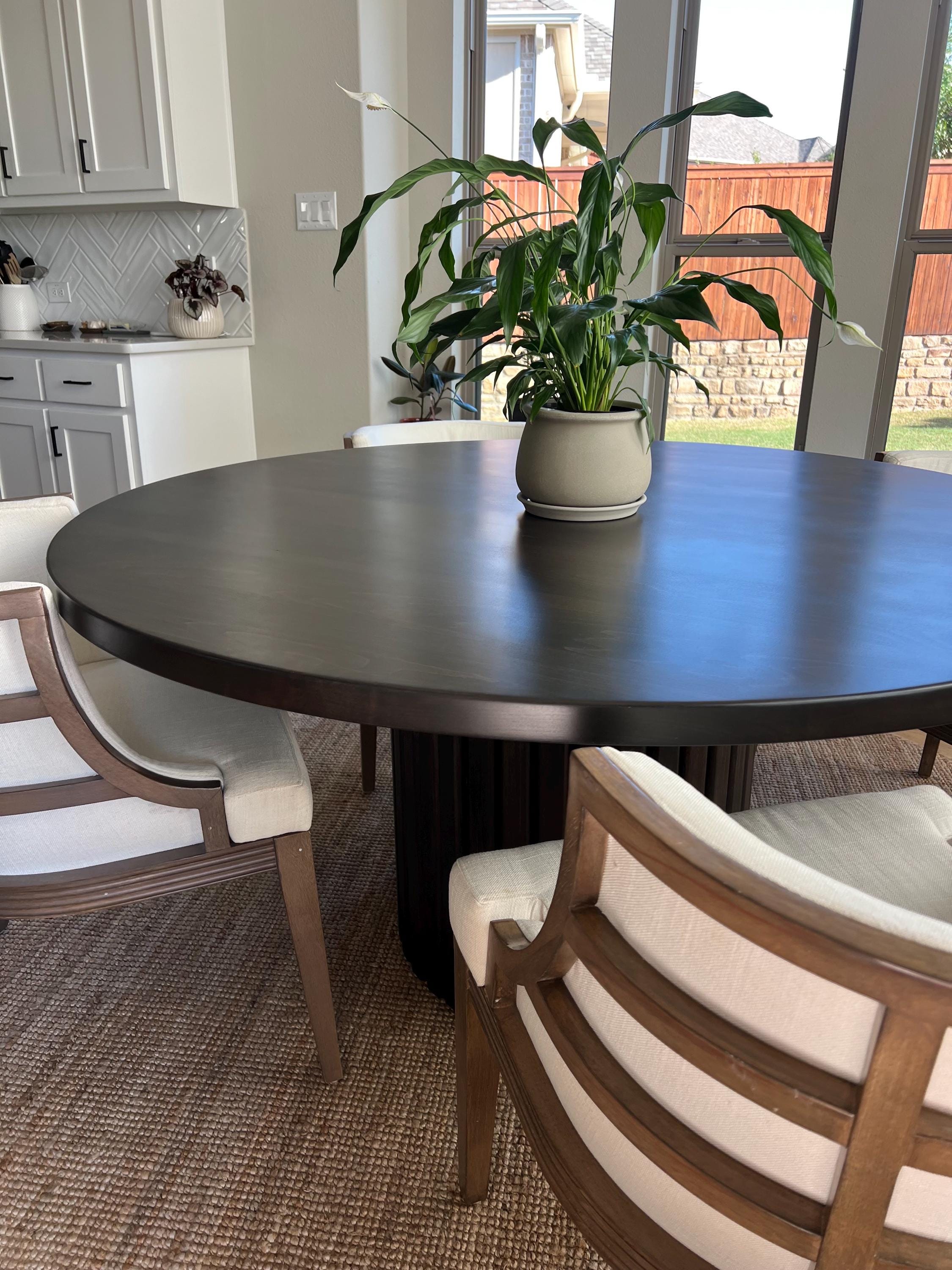 The Fluted | the Woodhills Fluted Round Dining Table - Custom Furniture ...
