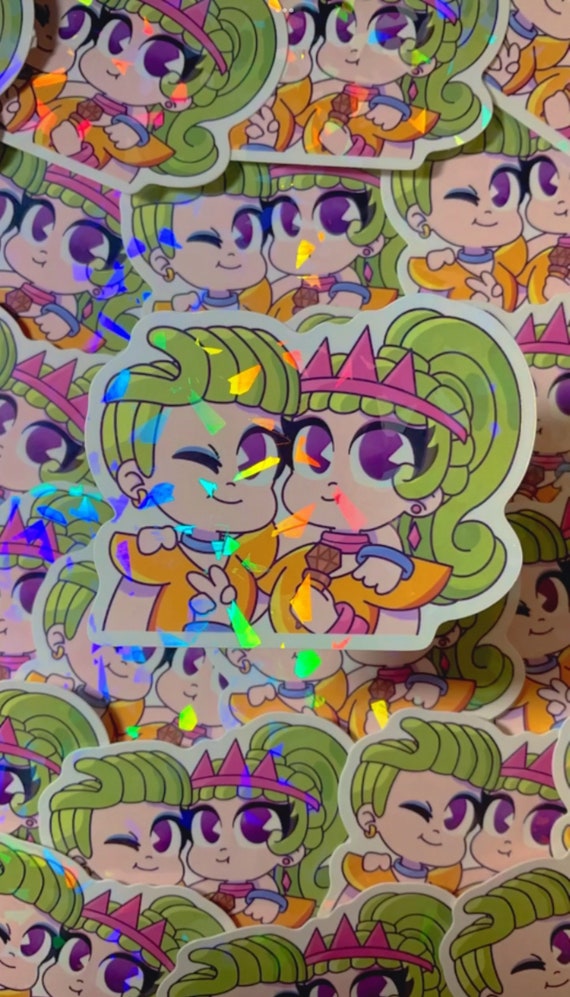 Velvet and Veener Sibling Duo Holographic Sticker