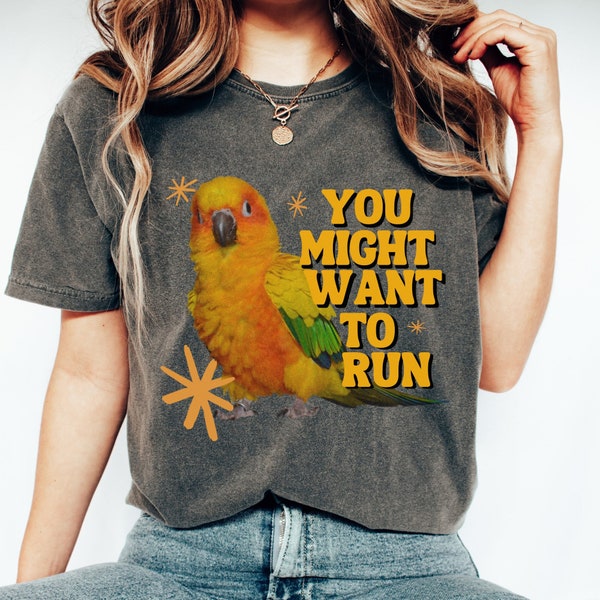 Conure Attack Shirt, Conure Shirt, Bird Lovers T-shirt, Shirt for Bird Mom, Parrot Lover Gift, Parrot Lover Tee, Sun Conure, Bird Mom Gift