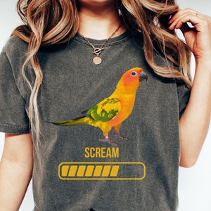 Conure Scream Shirt, Conure Shirt, Bird Lovers T-shirt, Shirt for Bird Mom, Parrot Lover Gift, Parrot Lover Tee, Sun Conure, Bird Mom