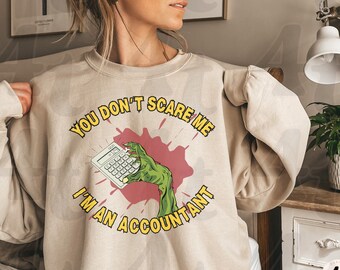 Halloween Accountant, Accountant Gift Sweatshirt Men and Women, Accounting Shirt, Accountant Gift, Funny CPA Tee, Accountant Halloween Gag