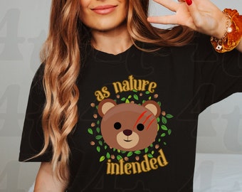 As Nature Intended Shirt, BG3 Funny Gamer Meme Tee, Halsin Fan, Baldurs Gate Sweatshirt, BG3 Love Bears, RPG Fan Gift,  Unisex Gamer Shirt