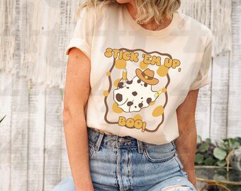 Stick 'Em Up Funny Halloween Nurse Shirt, Ghost Phlebotomy Tech T-Shirt, Nurse Fall Shirt, Nurse Halloween Gift, ER ICU RN Nurse Fall Shirt