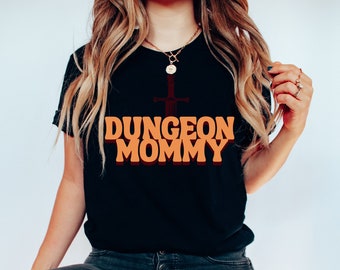 Dungeon Mommy Shirt, DND Shirt, Gift for DM, Dungeon Master 80s Tee, Dungeons and Dragons Tshirt,  DND Gift, Geeky T-shirt, DnD Mom Gift