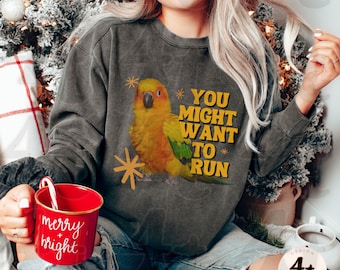 Conure Attack Shirt, Conure Shirt, Bird Lovers T-shirt, Shirt for Bird Mom, Parrot Lover Gift, Parrot Lover Tee, Sun Conure, Bird Mom Gift