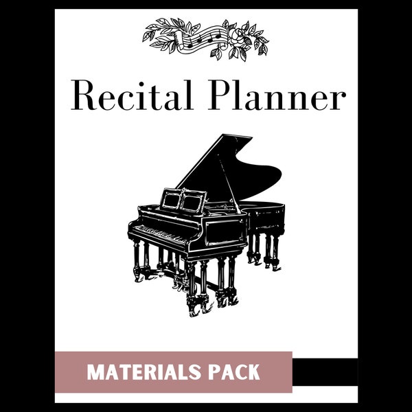 EDITABLE Piano Recital Planning Materials Pack