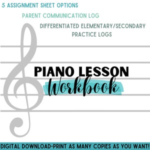 Piano Lesson Workbook