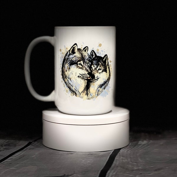 Wolf Coffee Mug - Etsy