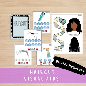 Autism Haircut, Haircut visual aid, SPD Haircut, social story haircut, Sensory SPD, hair salon social story, life skill, first haircut