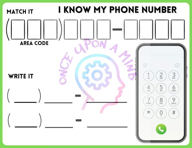 Learning Phone Number & Address Life Skills Bundle Laminated Etsy