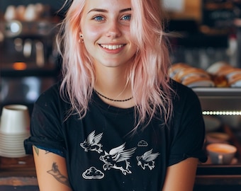 Flying Pigs Graphic T-Shirt: Whimsical Pig Lover Tee