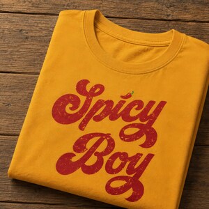 Funny Spicy Boy T-Shirt, Red Pepper Foodie Apparel, Spicy Food Lover Tee