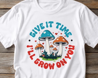 Camiseta de setas, camiseta de naturaleza estilo cottagecore, regalo de micología, estampado de hongos del bosque