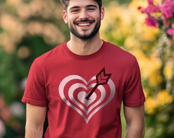 Love Struck Heart T-Shirt: Unisex Romantic Valentine's Tee
