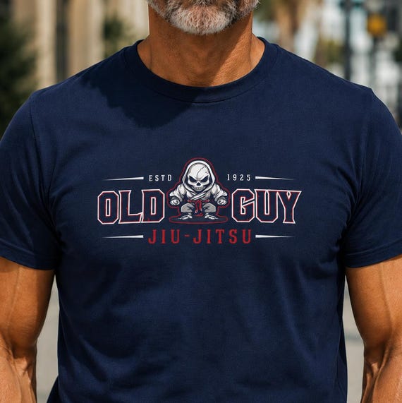 Old Guy Jiu-Jitsu Shirt, Funny BJJ Veteran Grappler Tee