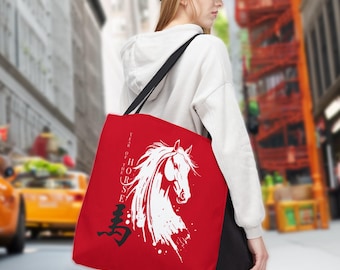 Year of the Horse Tote Bag - Lunar New Year Shopping Carryall