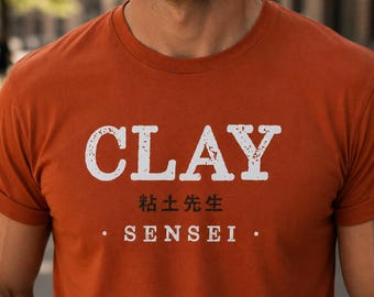T-Shirt aus Ton Sensei | Keramik Lehrer Keramik Künstler Shirt