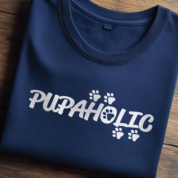 Dog Lover T-Shirt: 'Pupaholic' Graphic Tee, Unisex Jersey