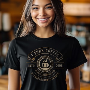Funny Programmer Tee: Coffee to Code, Computer Science Gift