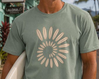 Surfboard Nautilus Tee: Beach Lover Unisex T-Shirt