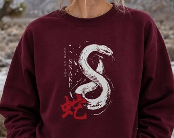 Chinese Zodiac Year of the Snake Sweatshirt, Lunar New Year Jumper
