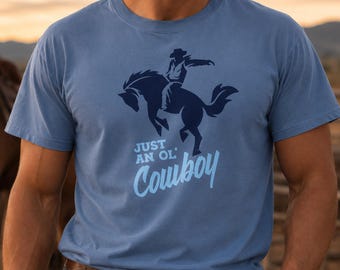 Bronco Rider Graphic Tee: Western Cowboy Shirt