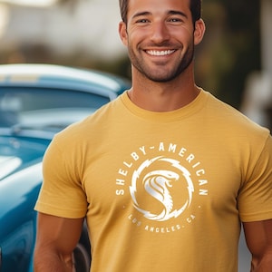 Vintage Shelby-American Logo Tee: Cobra Car Enthusiast Gift
