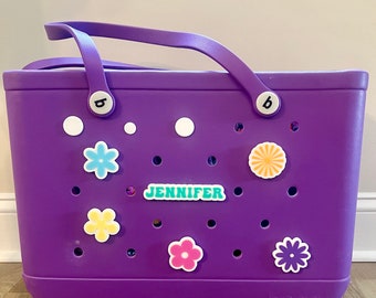 Retro Flower Bogg Bag Charm