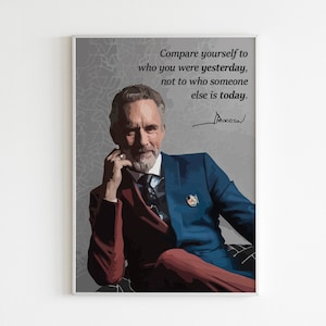 Jordaan Peterson | Minimalistische Wall Art Print | Motiverende citaatposter